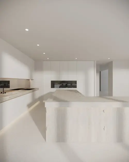 Huntington Beach — detail of the completed interior